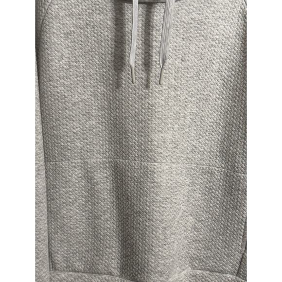 Womens Light Gray Waffle Sweatshirt, Sz L Casual Warm Comfortable Top Gorpcore - Picture 2 of 11